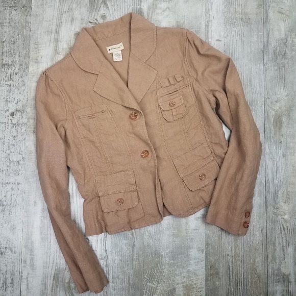Anthropologie Jackets & Blazers - ANTHRO Elevenses Linen Blazer Lightweight